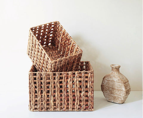 Hyacinth storage basket
